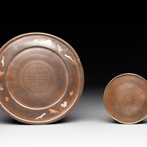 Two Vietnamese silver-inlaid bronze censers on stand, Đức Từ 德祠 mark, 19th C. — photo 9