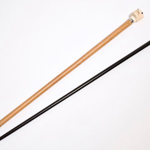 Two walking canes with carved ivory handles, 19th C. — 照片 1