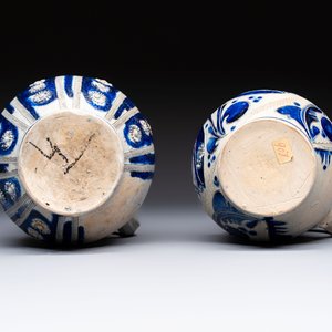 Two Westerwald tankards with mounted pewter lids, one lid dated 1757, Germany, 18th C. — photo 7