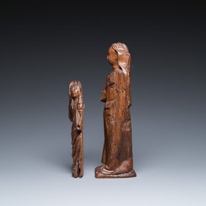 Two wood sculptures of Saint Cecilia and Mary Magdalene, Flanders and Germany, 16th C. — photo 5