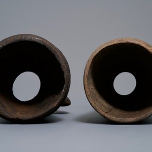 Two wooden drums, Asmat people, Papua New Guinea, 19/20th C. — 照片 7