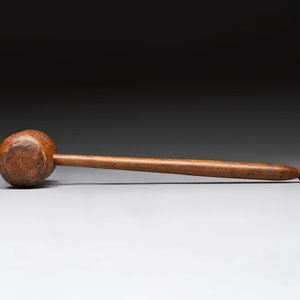 Two wooden Gothic panels, a bowl, board and a gaffel, 15th C. and later — foto 17