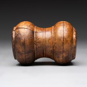 Two wooden Gothic panels, a bowl, board and a gaffel, 15th C. and later — foto 18