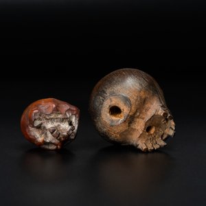 Two wooden memento mori skulls, 17/18th C. — photo 5