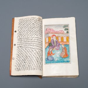Un album de poësie 'Majnoun et Leila' orné de deux peintures miniatures, daté 1207AH ou 1792 — photo 3