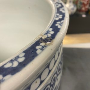 Un aquarium en porcelaine de Chine en bleu et blanc, 19ème — photo 16