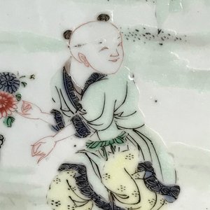 Un bassin en porcelaine de Chine famille verte, marque et époque de Kangxi — photo 7