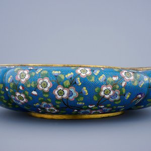 Un bassin ovale et polylobé en cloisonné, Chine, 19ème — photo 3