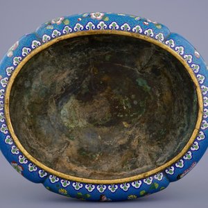 Un bassin ovale et polylobé en cloisonné, Chine, 19ème — photo 7