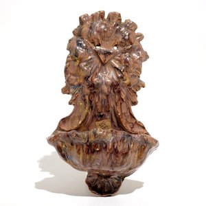 Un bénitier en faïence faux-marbre de Bruges, atelier Pulinx, 18ème — photo 1