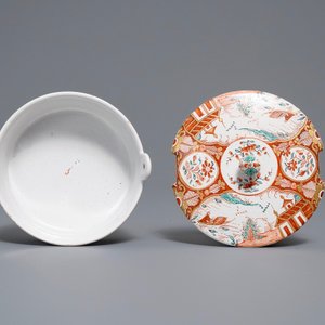 Un beurrier couvert en faïence de Delft doré à décor de chinoiserie, 18ème — photo 7