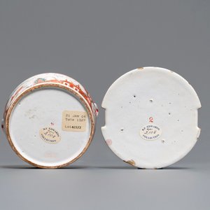 Un beurrier couvert en faïence de Delft doré à décor de chinoiserie, 18ème — photo 8