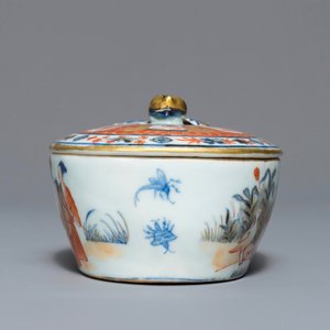 Un beurrier en porcelaine de Chine de style Imari à décor "Dames au Parasol", Qianlong, ca. 1736-1738 — photo 5