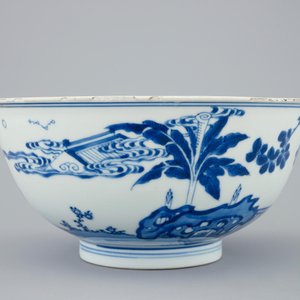 Un bol au lapin en porcelaine de Chine bleu et blanc, Kangxi — photo 4
