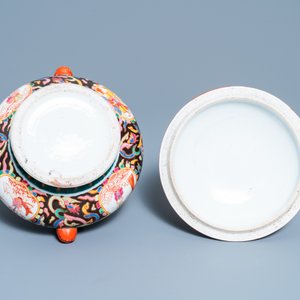 Un bol couvert en porcelaine de Chine Bencharong pour le marché thai, 19ème — photo 7