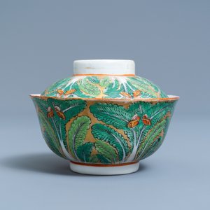 Un bol couvert en porcelaine de Chine Bencharong pour le marché thai, 19ème — photo 4