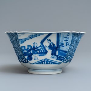 Un bol de forme carrée en porcelaine de Chine en bleu et blanc, marque de Xuande, Kangxi — photo 4