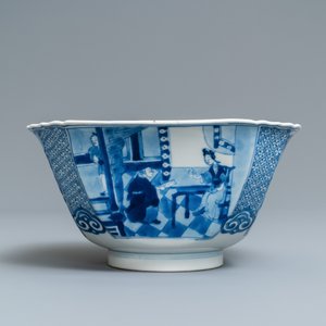 Un bol de forme carrée en porcelaine de Chine en bleu et blanc, marque de Xuande, Kangxi — photo 5