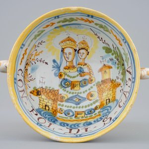 Un bol de souvenir de pélérinage en majolique italienne, Loreto, 18/19ème — photo 2