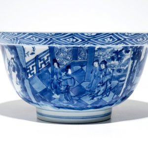 Un bol de type klapmuts en porcelaine de Chine bleu et blanc, marque et époque de Kangxi — photo 2