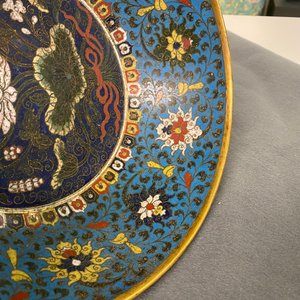 Un bol en émaux cloisonnés à décor de dragons, marque apocryphe de Wanli — photo 12
