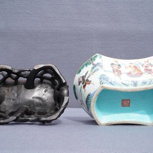 Un bol en forme de lingot en porcelaine de Chine famille rose, marque et époque de Tongzhi — photo 13