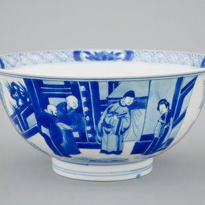 Un bol en porcelaine de Chine bleu et blanc, marque de Chenghua, époque Kangxi — photo 1