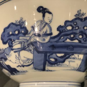 Un bol en porcelaine de Chine bleu et blanc, marque de Chenghua, Kangxi/Yongzheng — photo 17