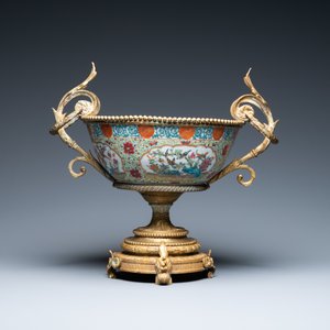 Un bol en porcelaine de Chine famille rose à monture en bronze doré, 19ème — photo 3