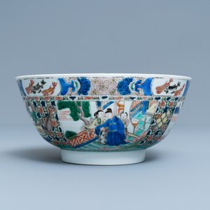 Un bol en porcelaine de Chine famille verte à décor de 'La romance de la chambre de l'ouest', Kangxi — photo 4