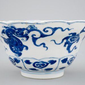 Un bol et une assiette en porcelaine de Chine bleu et blanc, Kangxi — photo 7