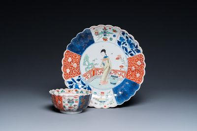 Un bol et une coupe polylobés en porcelaine de Chine famille verte, Kangxi