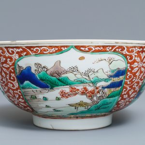 Un bol et une plaque en porcelaine de Chine famille verte, Kangxi — photo 5