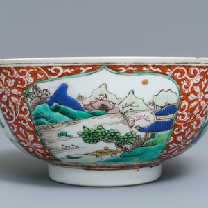 Un bol et une plaque en porcelaine de Chine famille verte, Kangxi — photo 7