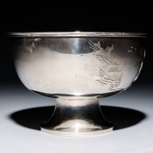 Un bol sur piedouche en argent à décor de Shou Lao, Chine, 19/20ème — photo 5