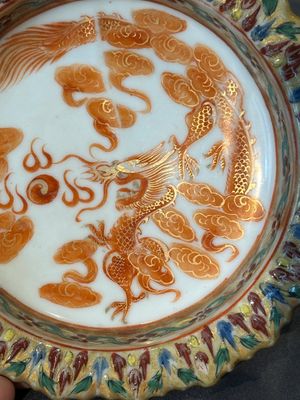 Un bol, un bol couvert et un tazza en porcelaine de Chine Bencharong pour le marché thaï, Chine, 19ème — photo 22