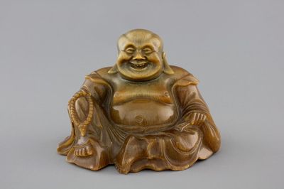 Un bouddha en corne de rhinocéros, Chine, 19ème