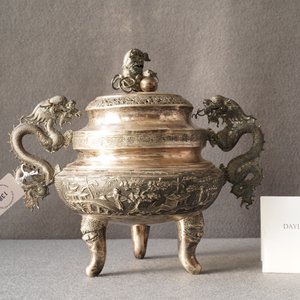 Un brûle-parfum couvert en argent, Chine, 19/20ème — photo 23