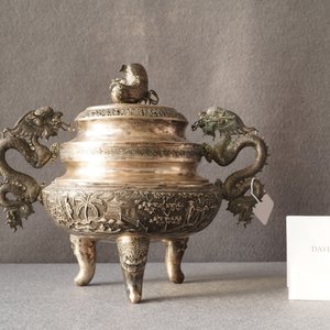 Un brûle-parfum couvert en argent, Chine, 19/20ème — photo 24