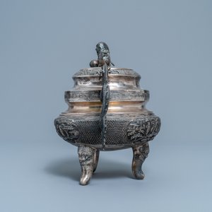 Un brûle-parfum couvert en argent, Chine, 19/20ème — photo 3