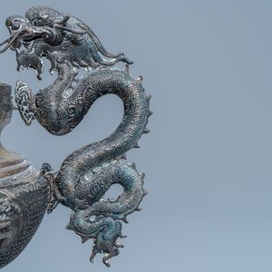 Un brûle-parfum couvert en argent, Chine, 19/20ème — photo 9