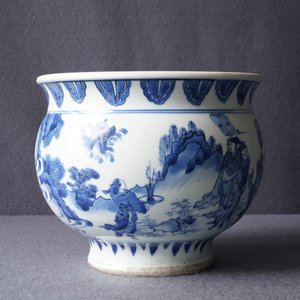 Un brûle-parfum en porcelaine de Chine en bleu et blanc, époque Transition — photo 14