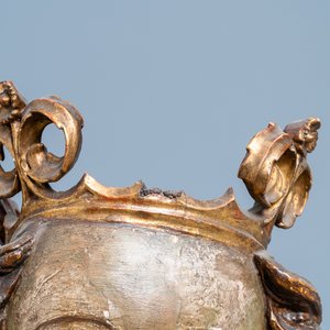Un buste de la Vierge en bois sculpté et polychromie, Allemagne, 15/16ème — photo 8