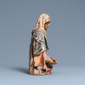 Un buste reliquaire d’une sainte en tilleul sculpté, doré et polychromé, Allemagne, 2ème moitié du 16ème — photo 3