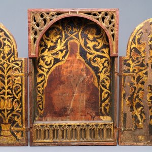 Un cabinet à monstrance en bois et polychromie, Espagne, 17ème — photo 1