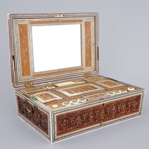 Un coffret anglo-indien en bois sculpté incrusté d'ivoire, Vizagapatam, 19ème — photo 2