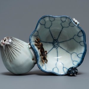 Un compte-gouttes en porcelaine de Chine bleu, blanc et rouge de cuivre, Kangxi — photo 6