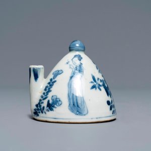 Un compte-gouttes en porcelaine de Chine bleu et blanc, Kangxi — photo 3