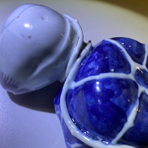 Un compte-gouttes en porcelaine de Chine en bleu, blanc et rouge de cuivre, Kangxi — photo 21