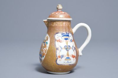 Un crémier armoirié en porcelaine de Chine famille rose pour le marché belge, blason de Schippers-Bartholomeussen, Yongzheng